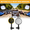 M8 Motorcycle Rear View Mirrors Handlebar Mirrors Black Gold Tone Aluminum