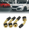 Motorcycle Scooter Brass Bent Angled Tubeless Tyre Valve Stem Adapter 4pcs
