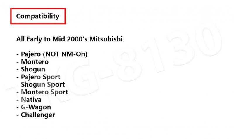 Mitsubishi Pajero / Shogun Shifter Bush (2000-2006)