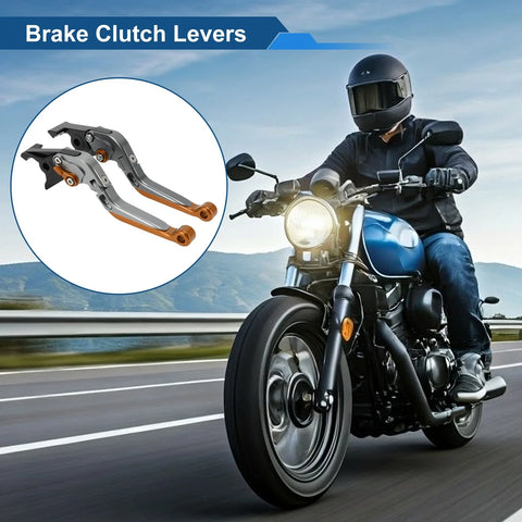Kawasaki ZX7R / ZX7RR Titanium Orange Adjustable Short/Long Brake Clutch Lever