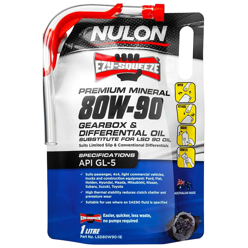 Nulon EZY-SQUEEZE 1L Gearbox Differential Premium Mineral Oil
