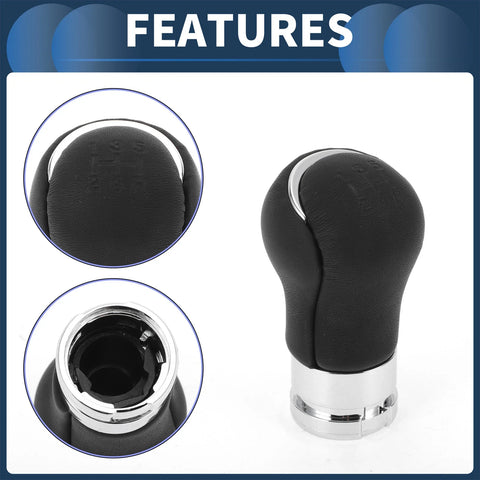 Toyota Hilux Revo (2015-2020) Plastic Leather 5 Speed Gear Shift Knob
