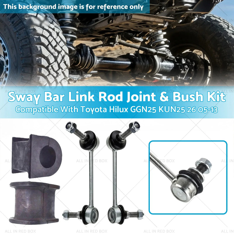 Toyota Hilux GGN25 KUN25 Sway Bar Link Rod Joint & Bush Kit (2005-2013)