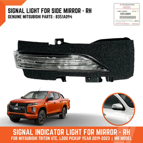 Mitsubishi Triton, Pajero Sport Right Mirror Indicator Light RH (2015-2023)