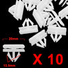 Ford 10 x White Car Body Plastic Rivet Fasteners