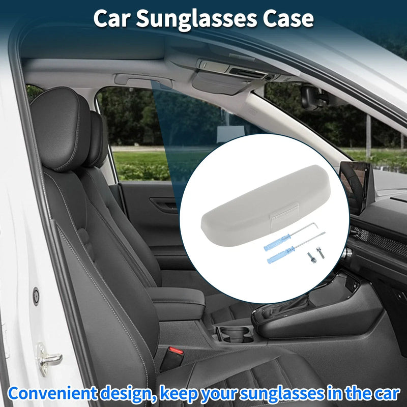 Mitsubishi Lancer Eyeglasses Holder Storage Box Grey Sunglasses Case