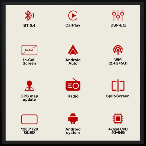 Toyota Hilux N80 6+128GB Wireless CarPlay/Android Auto Radio (2015-2025)