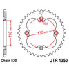 Honda TRX450R & TRX450ER Sportrax 37 Tooth / Rear Steel Sprocket /