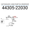 Soluna AL50 (1997-1999), Corolla Altis Vane Pump Oil Reservoir Cap (2001-2007)