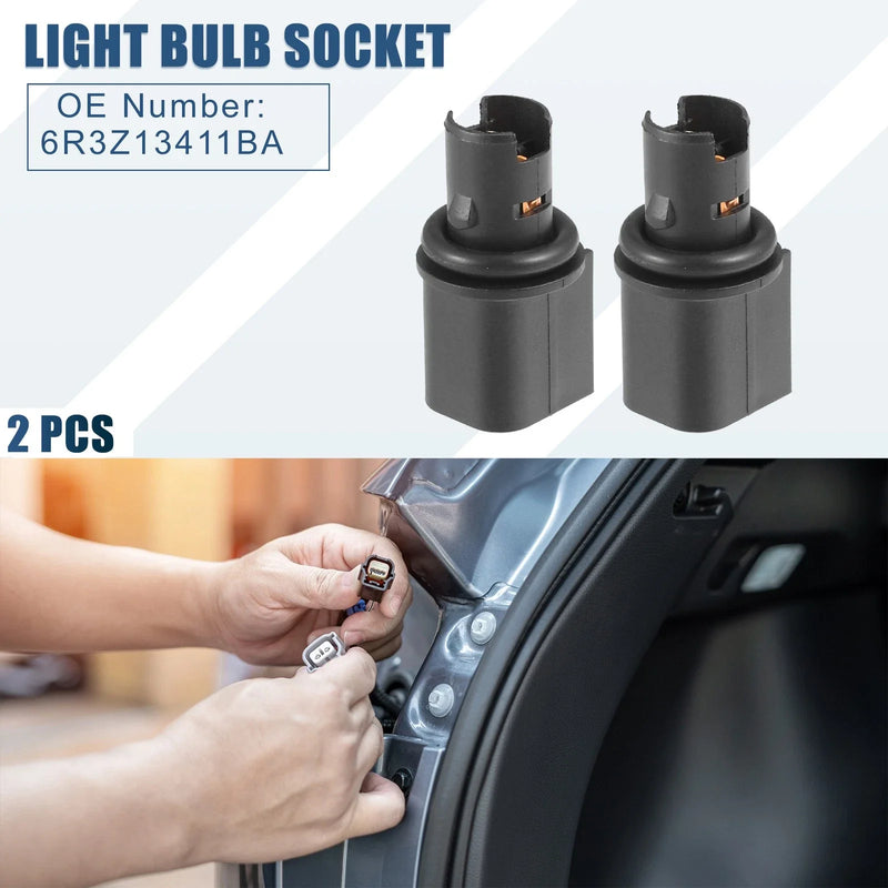 Ford Fiesta 2 x Rear Brake Taillamp Light Bulb Sockets (2009-2019)