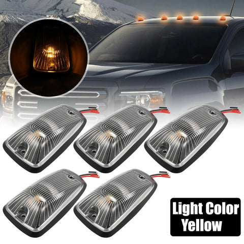 Chevrolet K2500 5 x Top Cab Marker Light Clear Cover Yellow (1998-2000)