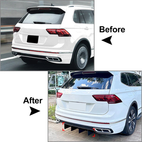VW Tiguan Rline Rear Bumper Spoiler Splitter Protector (2021-2023)