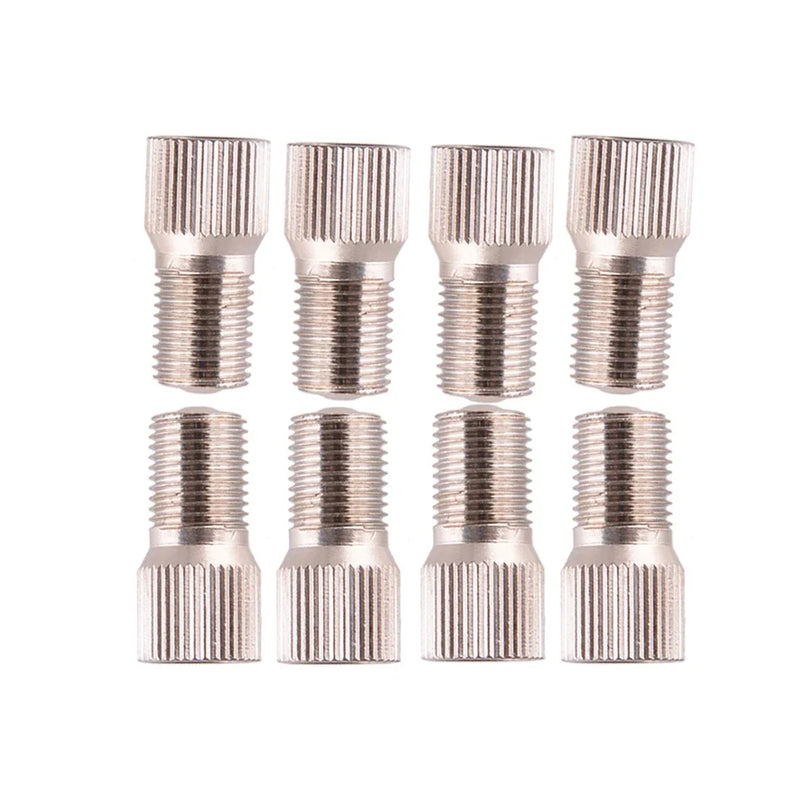 Car Truck 8 x 19mm Chrome Tyre Valve Stem Cap Extensions