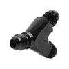 Car 8AN AN8 Black Y Fuel Block Flare Union Fitting Adapter