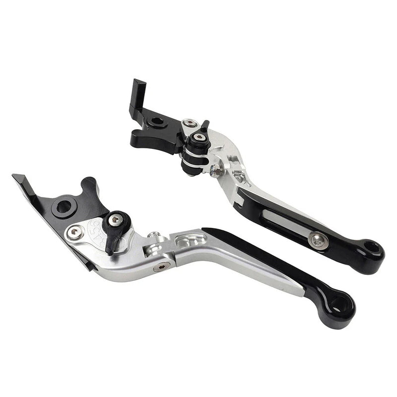 Yamaha FJR 1300, XJR1300 CNC Silver Extendable Brake Clutch Levers (04-20)