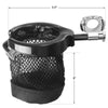Harley Touring 25mm Handlebar Cup Holder Metal Drink w/ Mesh Basket
