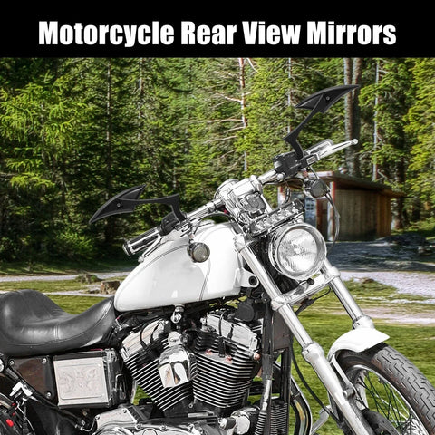 Harley Davidson Black Pair 8mm 10mm Left Right Rear View Mirror