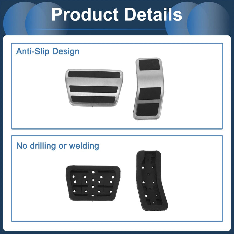 Ford Fiesta (2007-2012) Silver Tone Foot Accelerator Pedal Covers
