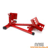 Universal Motorcycle & Scooter Red Front Wheel Chock Paddock Stand