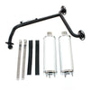110cc Dinosaur Style Quad ATV Twin Exhaust Pipe & Silver Alloy Mufflers