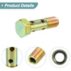 Motorcycle 2 x M8x1 32mm Motorcycle 6 Hole Hollow Bolts Screws with Washer