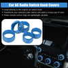 Dodge Ram 1500 5x Blue Car AC Radio Switch Knob Cover (2018-2020)