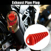 Motorcycle Silencer Exhaust Pipe Plug 2 x 15-38mm Rubber Red