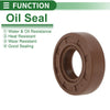 Oil Seal 17x35x10mm FKM Rubber High Pressure Brown 5 Pcs