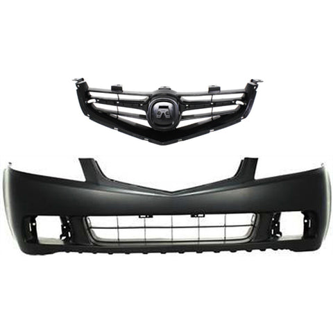 Front Bumper Cover Grille Kit For 2004-05 Acura TSX