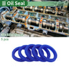 Oil Seal 42x55x8mm Rotary Shaft Seal TPU High Pressure Blue 5 Pcs