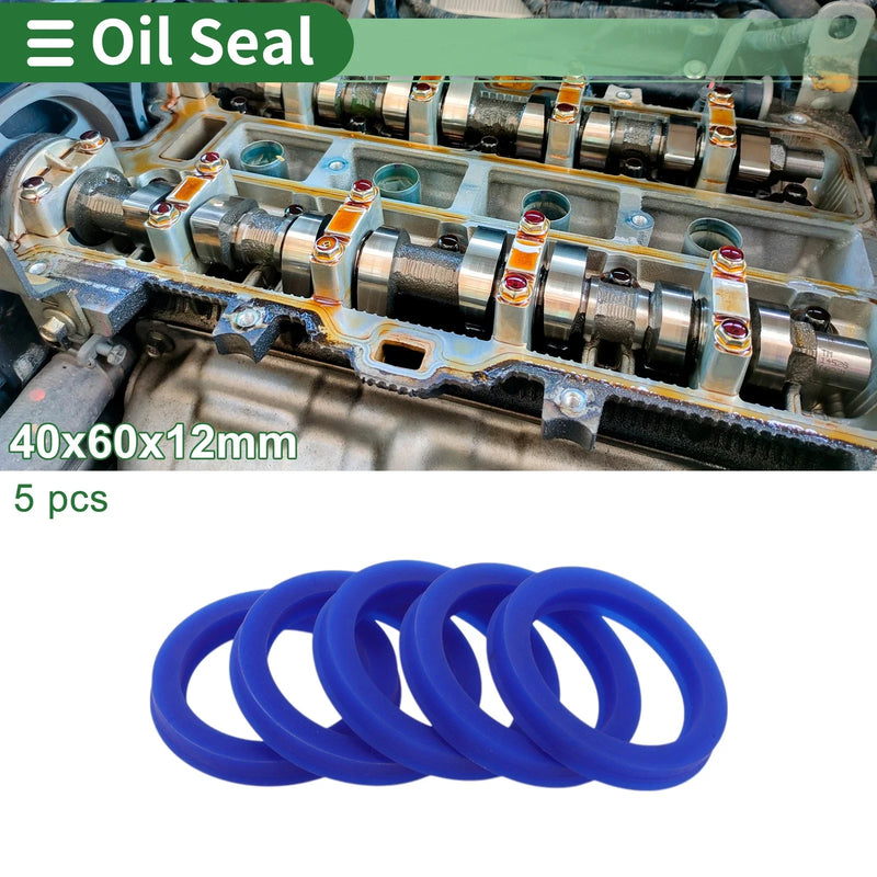 Oil Seal 42x55x8mm Rotary Shaft Seal TPU High Pressure Blue 5 Pcs