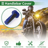 Motorcycle 7/8 22mm Motorcycle Hand Grips Cover Kit Blue Grid Pattern