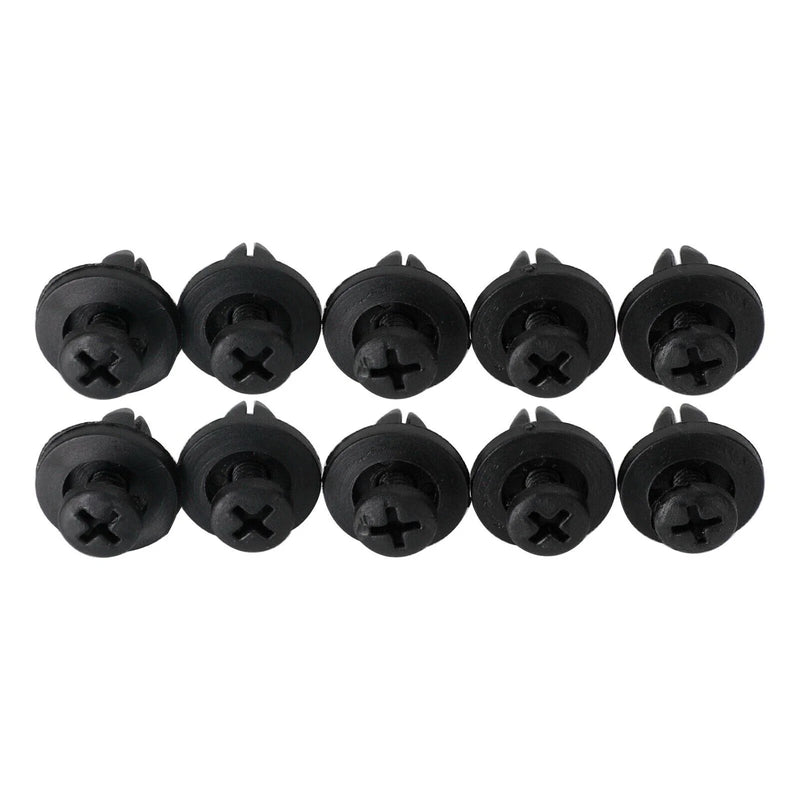 Motorcycle, Car, Scooter, Moped, ATV 10 x 6mm Mounting Clips