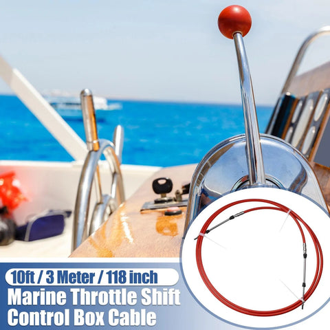 Yamaha 2 x 10ft 118 Inch Marine Type Shift Remote Control Box Cable