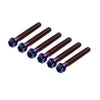Bike Motorcycle 6pcs M6x50mm Titanium Torx Head Flange Bolts