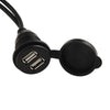 Panel Adapter / 145cm Cable Length / Dual USB Port Flush Mount Car
