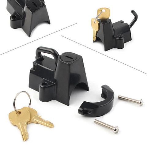 Harley-Davidson Softail, Road King, FatBoy Black Motorcycle Helmet Lock
