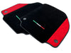Ferrari 458 Italia Red Alcantara Leather Floor Mats (2010-2015)