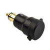 Adapter Charger USB Aluminum Alloy Black DIN Socket Model