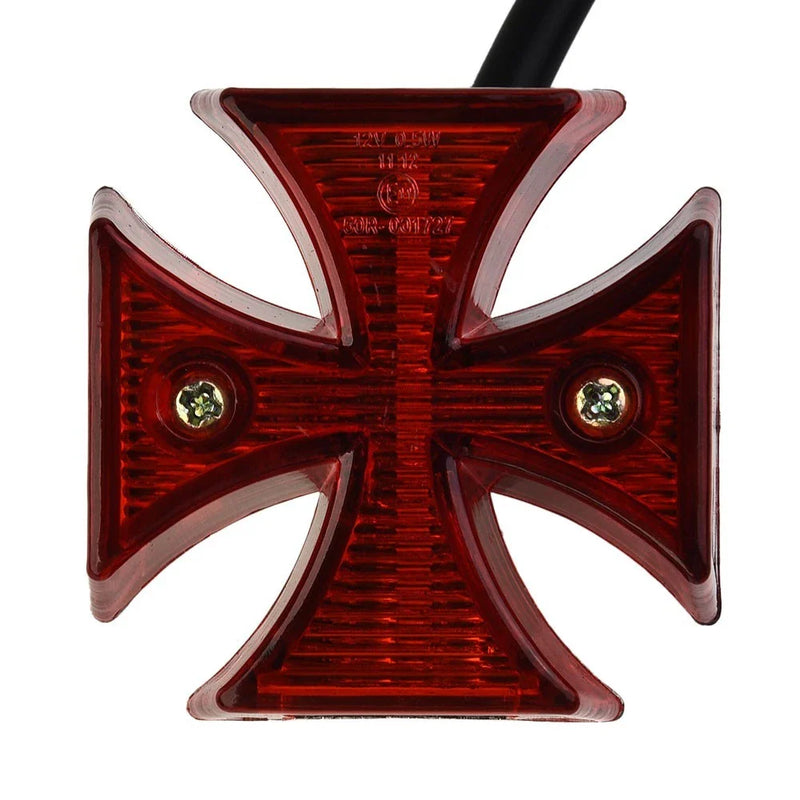 Custom Cruiser 1x Motorcycle Cross Red LED Brake Running Turn Signal Tail Light