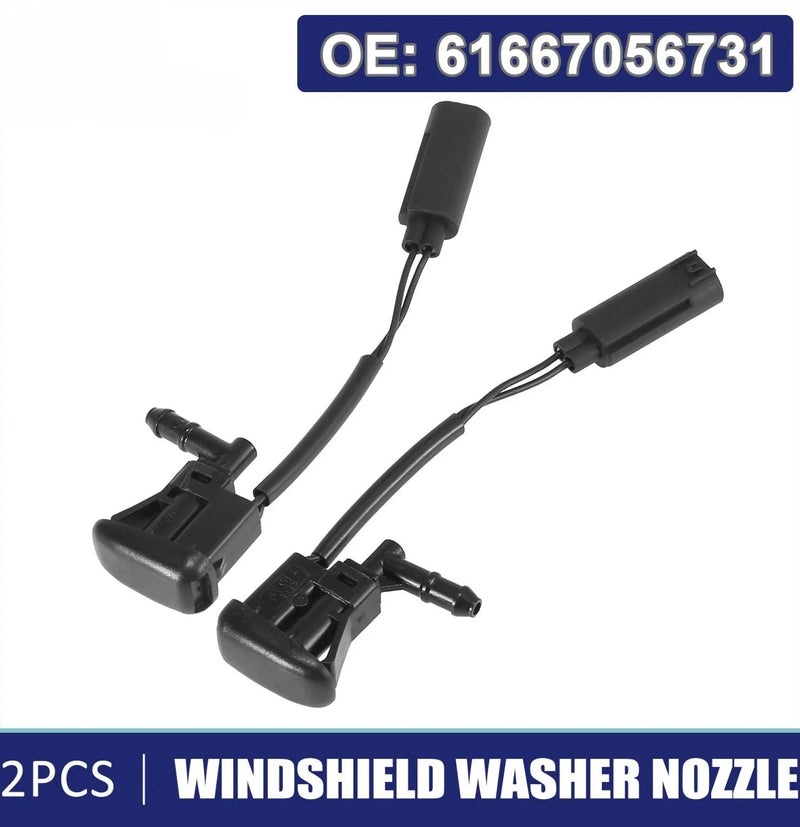 BMW 3 Series E46 2 x Windshield Washer Nozzles Spray Jet (1998–2006)