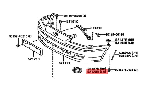 Toyota Hilux KUN26 2012-2014 Bumper Hole Cover