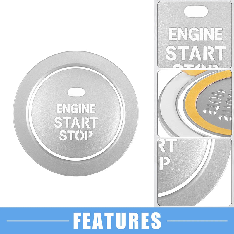 Hyundai Sonata (2011-2014) Aluminum Silver Tone Engine Ignition Button Decal