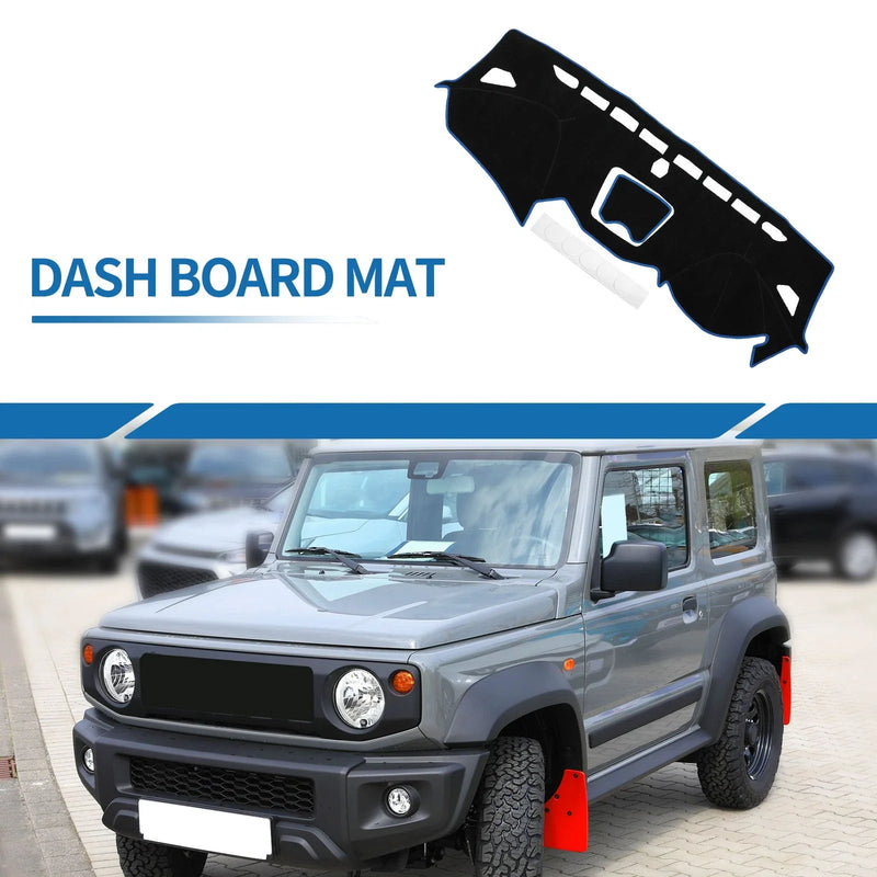 Hyundai Santa Fe Sport (2013-2018) Black Blue Dashboard Cover Mat