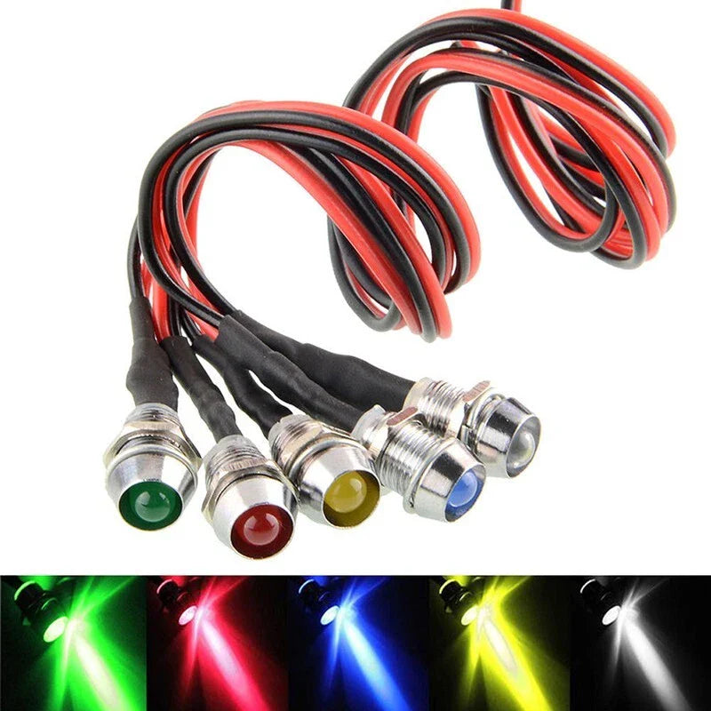 DASH LED Indicator Lights / 5x 12V / Dashboard Panel Lamp