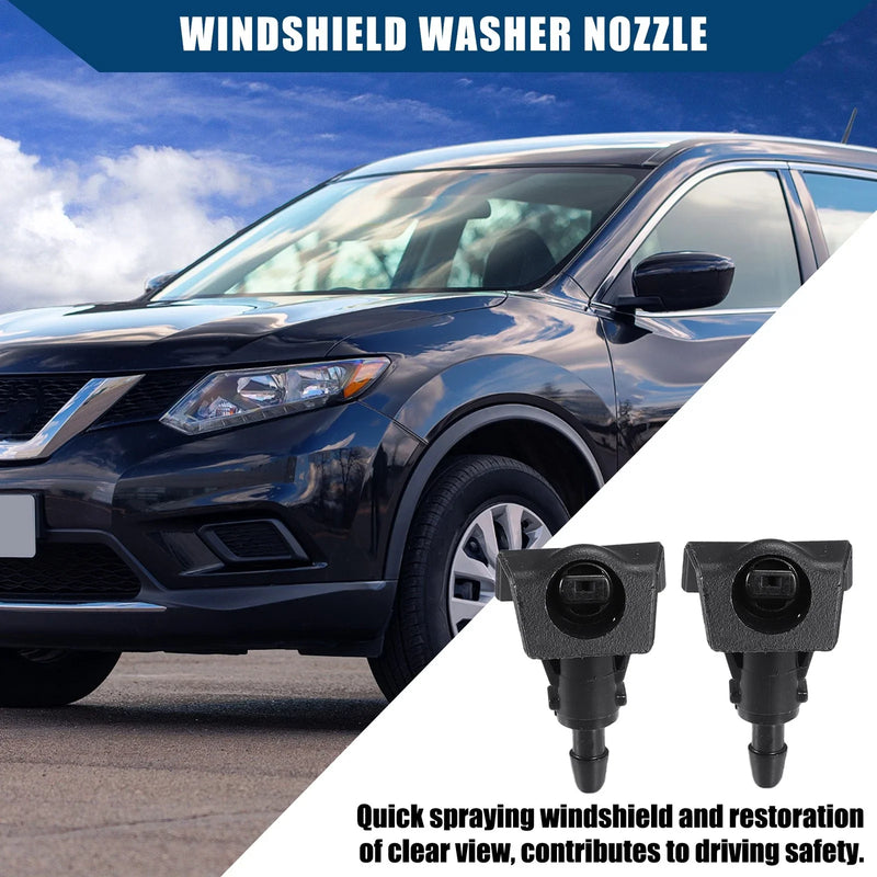 Nissan (2013-2018) Front Pair Black Windshield Washer Nozzles