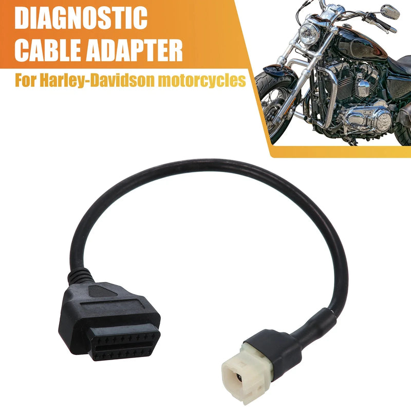 Honda Motorcycle 38cm 4 Pin OBDII Cable Diagnostic Adapter
