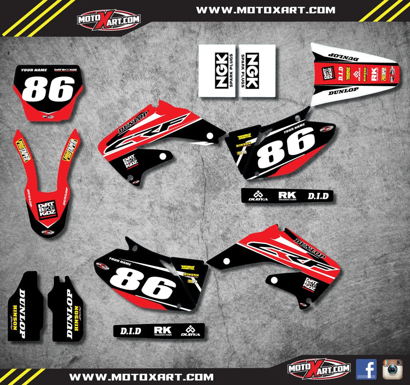 Honda CRF 450 (2002-2004) - PYRO Style Full Custom Graphic Kit