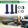 Motorcycle 7/8 22mm Motorcycle Hand Grips Cover Kit Blue Grid Pattern