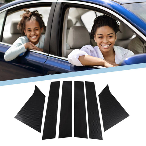 Chevrolet Malibu (2016-2023) BlackCarbon 6 x Car Pillar Window Trim Cover
